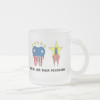 CRISTAL ESMERILADO TAZA DE CAFÉ HELADA ESTÁNDAR DUAL DE LOS AIRBAGUES