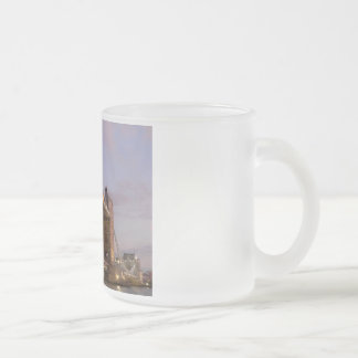 Cristal Esmerilado Taza de café helada puente de la torre