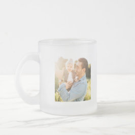 Cristal Esmerilado Taza de café personalizada con foto completa del m