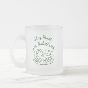 Cristal Esmerilado Taza De Café Regalo De Rana Divertida