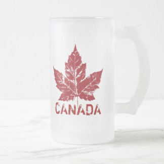 Cristal Esmerilado Taza de Canadá del vidrio de cerveza del recuerdo