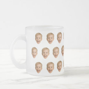 Cristal Esmerilado Taza de Cara Personalizada, Foto de Cara Personali