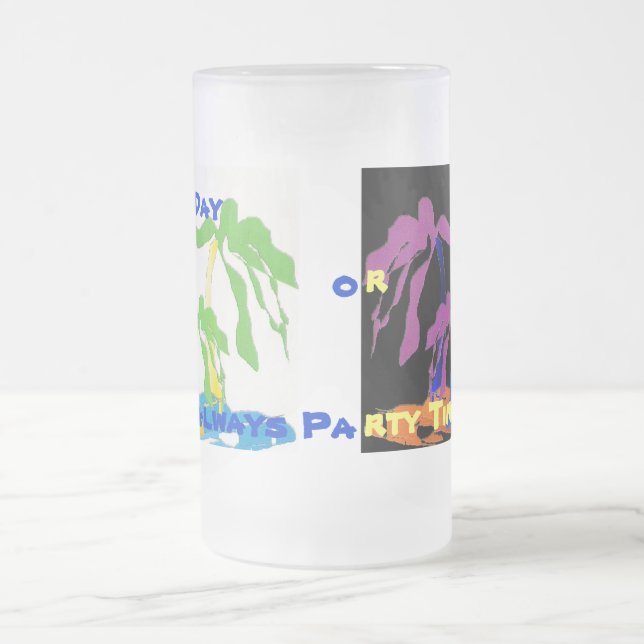 Cristal Esmerilado Taza de cerveza (Centro)