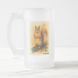 Cristal Esmerilado Taza De Cerveza Acuarela De Ardilla Pequeña Y Lind