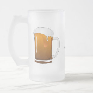 Cristal Esmerilado Taza de cerveza adaptable helada
