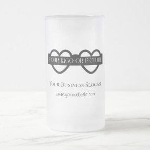 Cristal Esmerilado Taza de cerveza con logotipo empañado personalizad