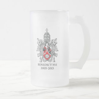 Cristal Esmerilado Taza de cerveza de Benedicy XVI