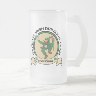 Cristal Esmerilado Taza de cerveza de consumición irlandesa del