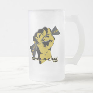 Cristal Esmerilado TAZA de CERVEZA de GRAB-A-LANE 16oz