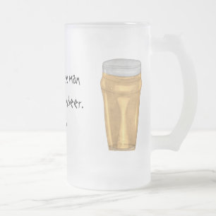 Cristal Esmerilado Taza de cerveza de la cita de Platón