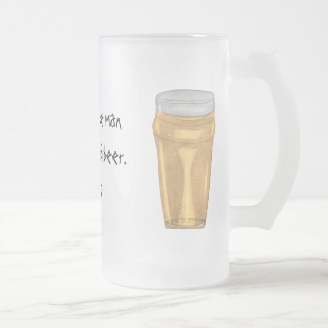 Cristal Esmerilado Taza de cerveza de la cita de Platón (Derecha)