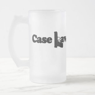 Cristal Esmerilado Taza de cerveza de la jurisprudencia