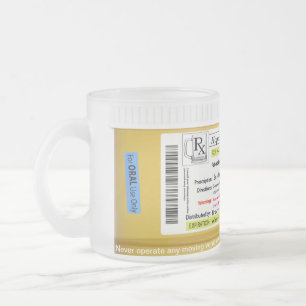 Cristal Esmerilado Taza de cerveza de la prescripción de RX