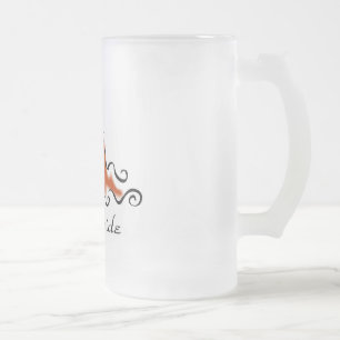 Cristal Esmerilado Taza de cerveza de las novias