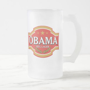 Cristal Esmerilado Taza de cerveza de Obama