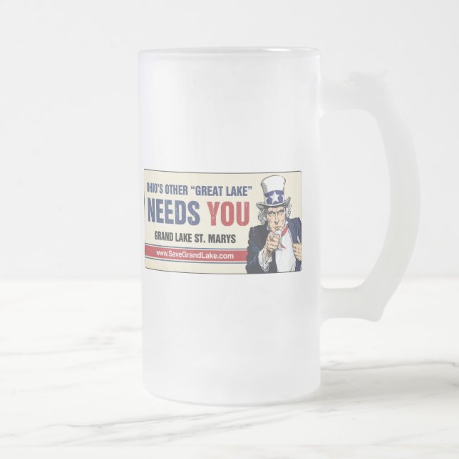 Cristal Esmerilado Taza de cerveza de Sam (Derecha)