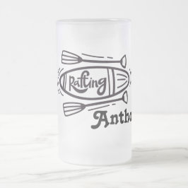 Cristal Esmerilado Taza de cerveza de vidrio helado para rafting