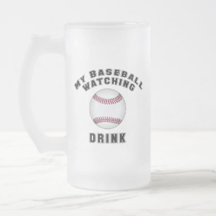 Cristal Esmerilado Taza de cerveza de vidrio helado para ver béisbol