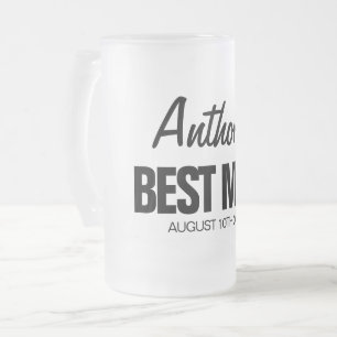 Cristal Esmerilado Taza de cerveza de vidrio helado personalizada par