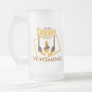 Cristal Esmerilado Taza de cerveza de Wyoming