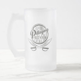 Cristal Esmerilado Taza de cerveza del "barril" de PJ4f