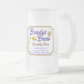Cristal Esmerilado Taza de cerveza del Brew de Brady