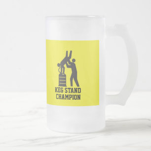 Cristal Esmerilado Taza de cerveza del campeón del soporte del