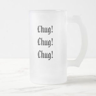Cristal Esmerilado Taza de cerveza del Chug