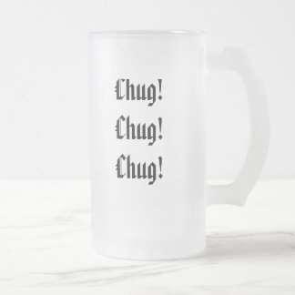 Cristal Esmerilado Taza de cerveza del Chug