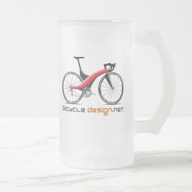 Cristal Esmerilado Taza de cerveza del diseño de la bicicleta (Derecha)