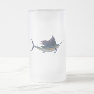 Cristal Esmerilado taza de cerveza del pez volador