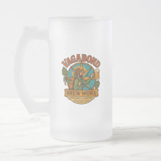 Cristal Esmerilado Taza de cerveza escarchada con logo