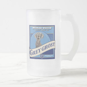 Cristal Esmerilado Taza de cerveza escarchada - fantasma gris