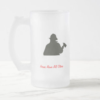 Cristal Esmerilado Taza de cerveza helada bombero