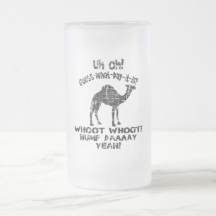 Cristal Esmerilado Taza de cerveza helada camello del día de chepa