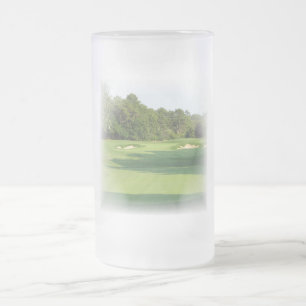 Cristal Esmerilado Taza de cerveza helada campo de golf