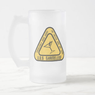 Cristal Esmerilado Taza de cerveza helada desvergonzada de U.B.S