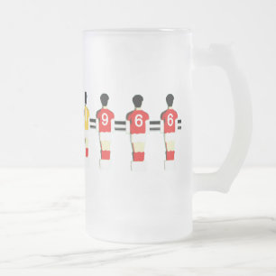Cristal Esmerilado Taza de cerveza helada fútbol de la barra de