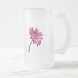 Cristal Esmerilado Taza de cerveza helada margarita del Gerbera