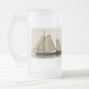 Cristal Esmerilado Taza de cerveza helada nave alta