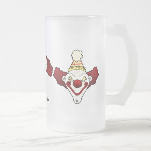 Cristal Esmerilado Taza de cerveza helada Triple Clown