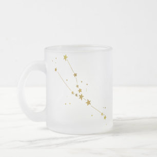 Cristal Esmerilado Taza de cerveza helada zodiaco del tauro