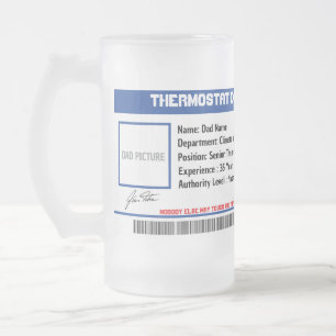 Cristal Esmerilado Taza de cerveza personalizada para papá supervisor