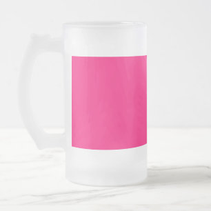 Cristal Esmerilado Taza de cerveza rosa neón personalizada escarchada
