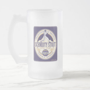 Cristal Esmerilado Taza de cerveza valiente de Schmitty