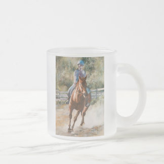 Cristal Esmerilado Taza de consumición del trabajo en equipo ecuestre