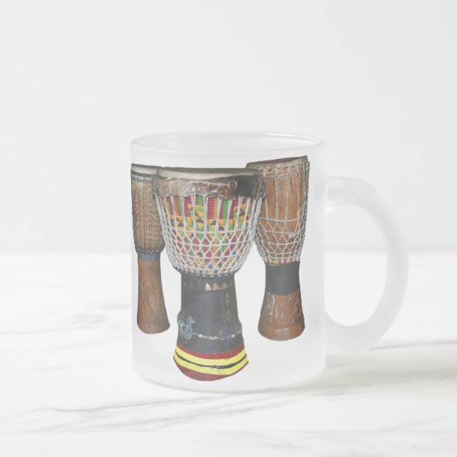 Cristal Esmerilado Taza de Djembe (Derecha)