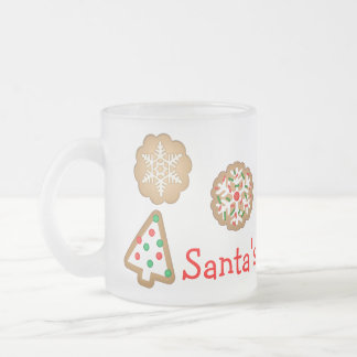 Cristal Esmerilado Taza de encargo de la leche del navidad para Santa