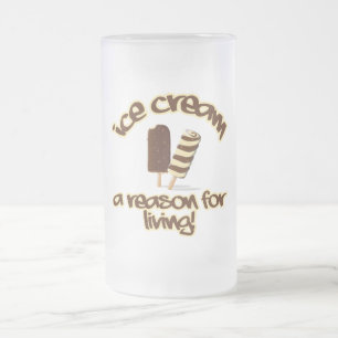 Cristal Esmerilado Taza de encargo del helado - elija el estilo y el
