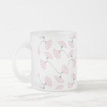 Taza de flores de enredadera floral rosa